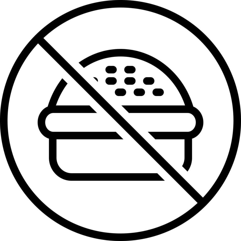 line icon for no vector