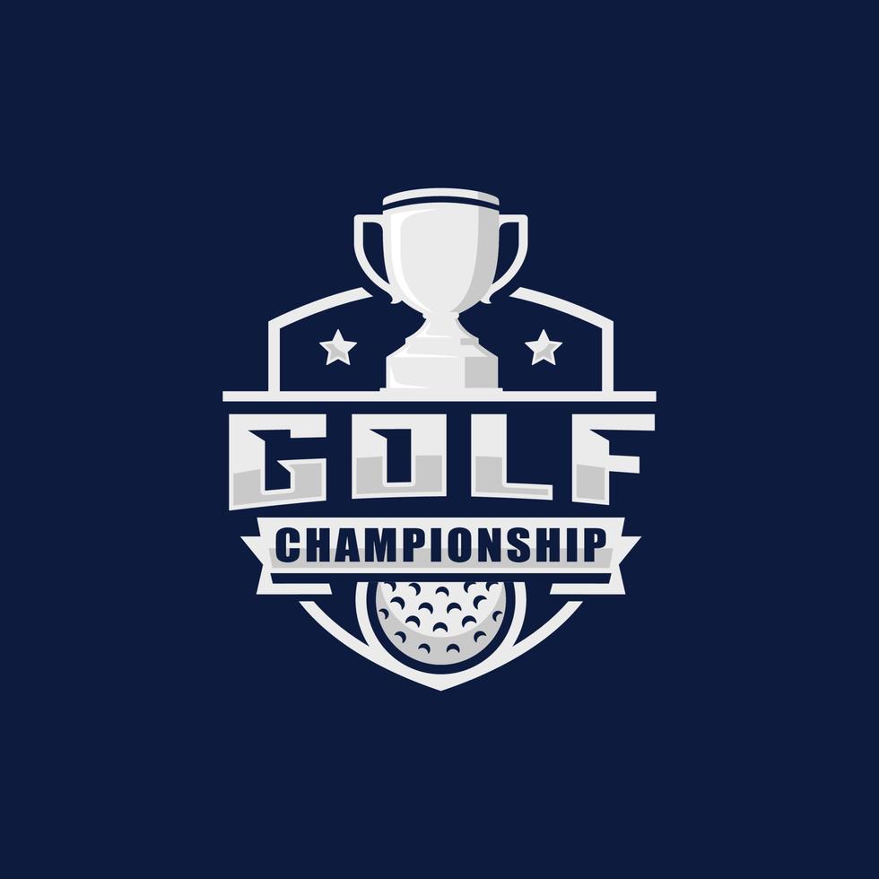 vector de diseño de logotipo de campeonato de golf