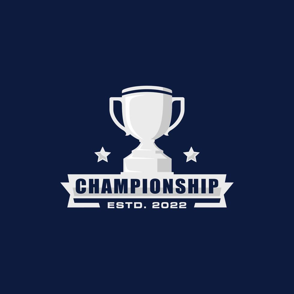 Tournament championship logo vector. Trophy logo vector