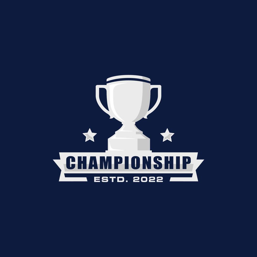 vector del logotipo del campeonato del torneo. logotipo de trofeo