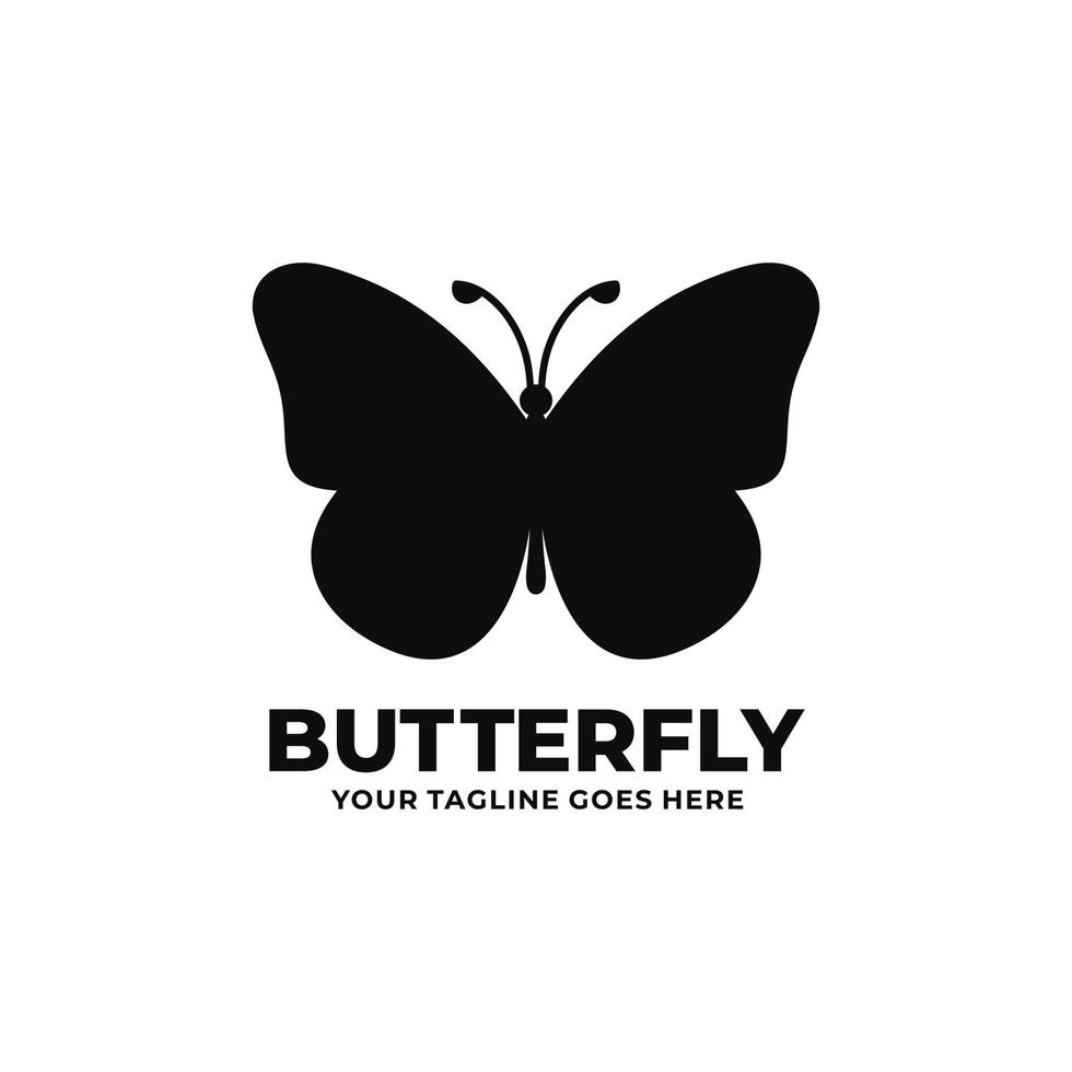 Ilustración de vector de diseño de logotipo de mariposa
