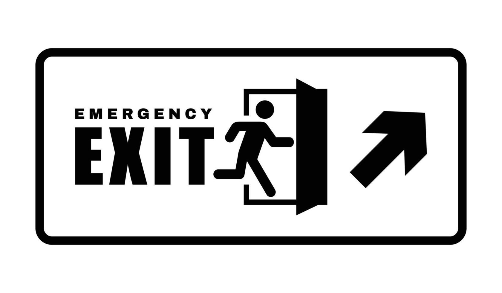 Exit door symbol. Evacuation symbol vector