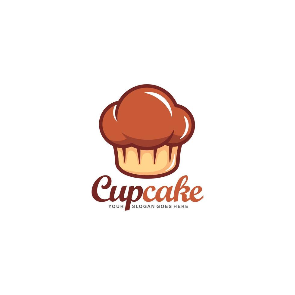 vector de diseño de logotipo de cupcake