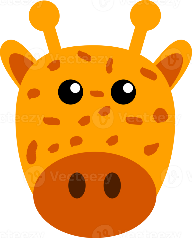 lindo rosto de girafa png