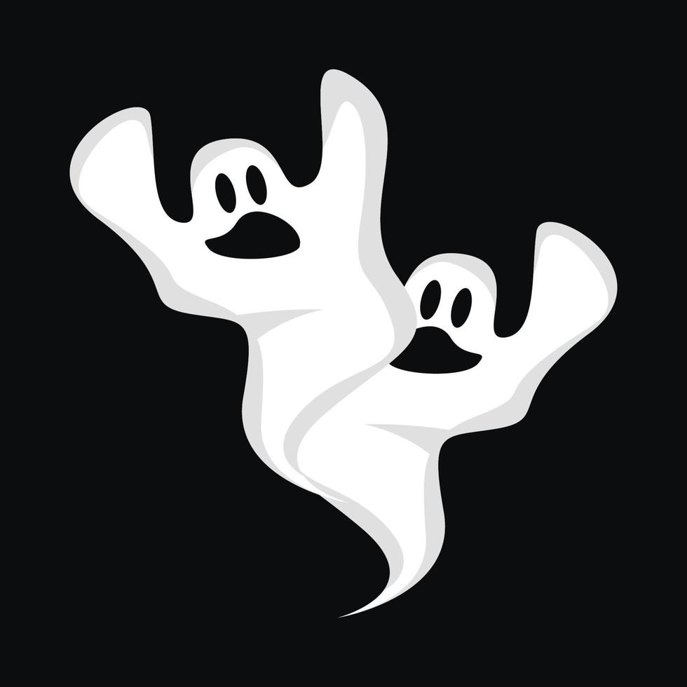 logotipo de fantasma, ilustración de vector de fantasma de halloween, plantilla de fiesta de halloween