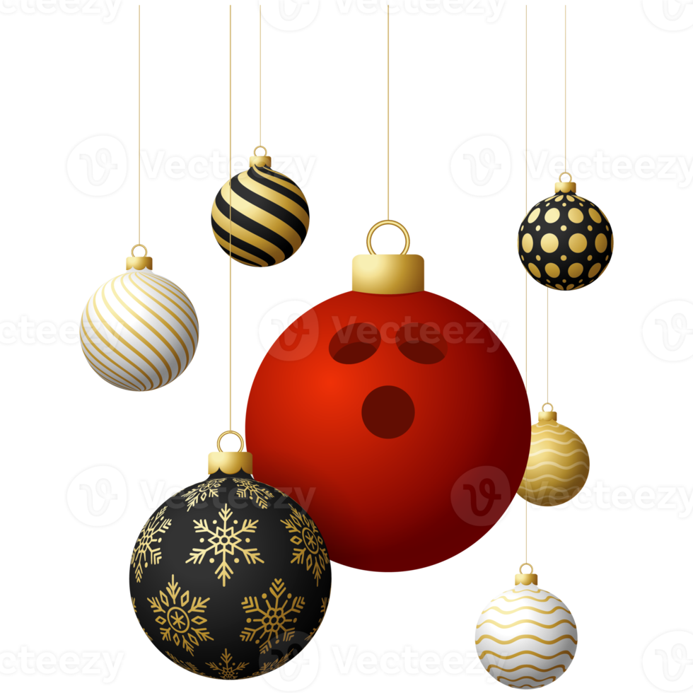 bowling sport christmas ball bauble isolated png