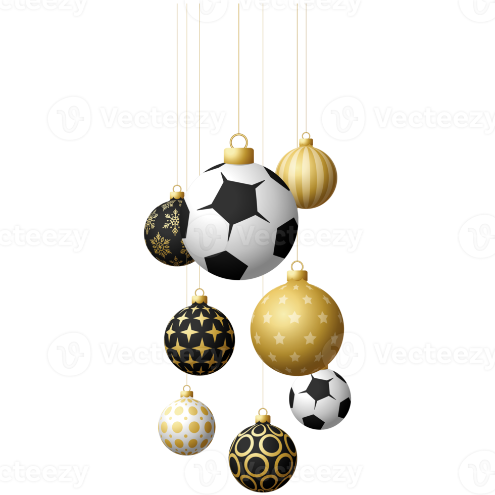 voetbal sport Kerstmis bal snuisterij geïsoleerd png