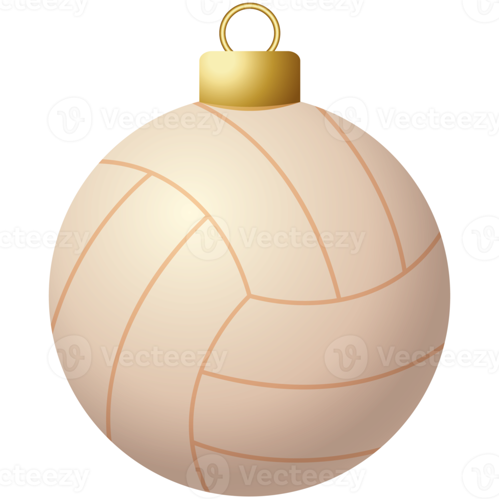 volleyball sport christmas ball bauble isolated png