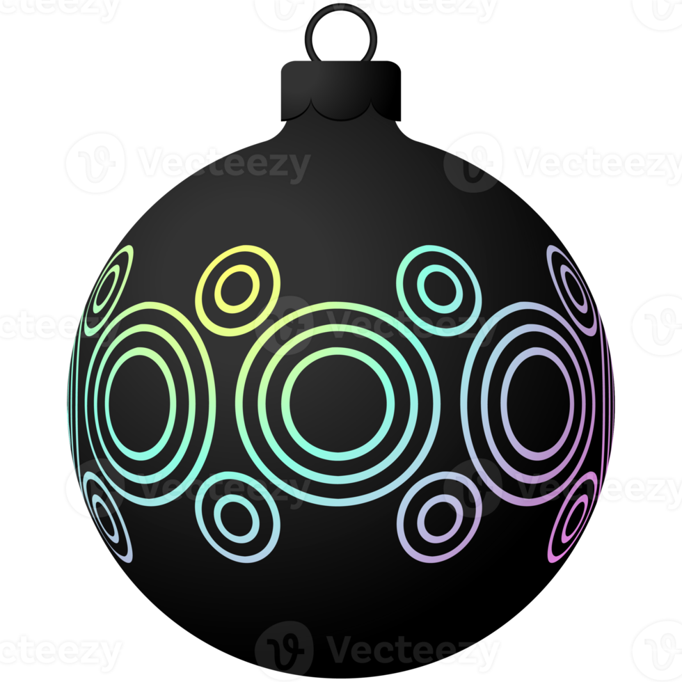 holografische weihnachtskugel isolierte grafik png