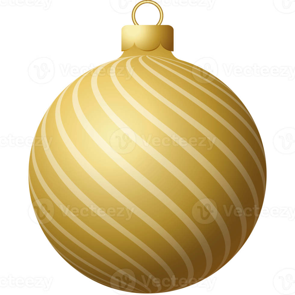 bola de navidad dorada adorno colgante de lujo png