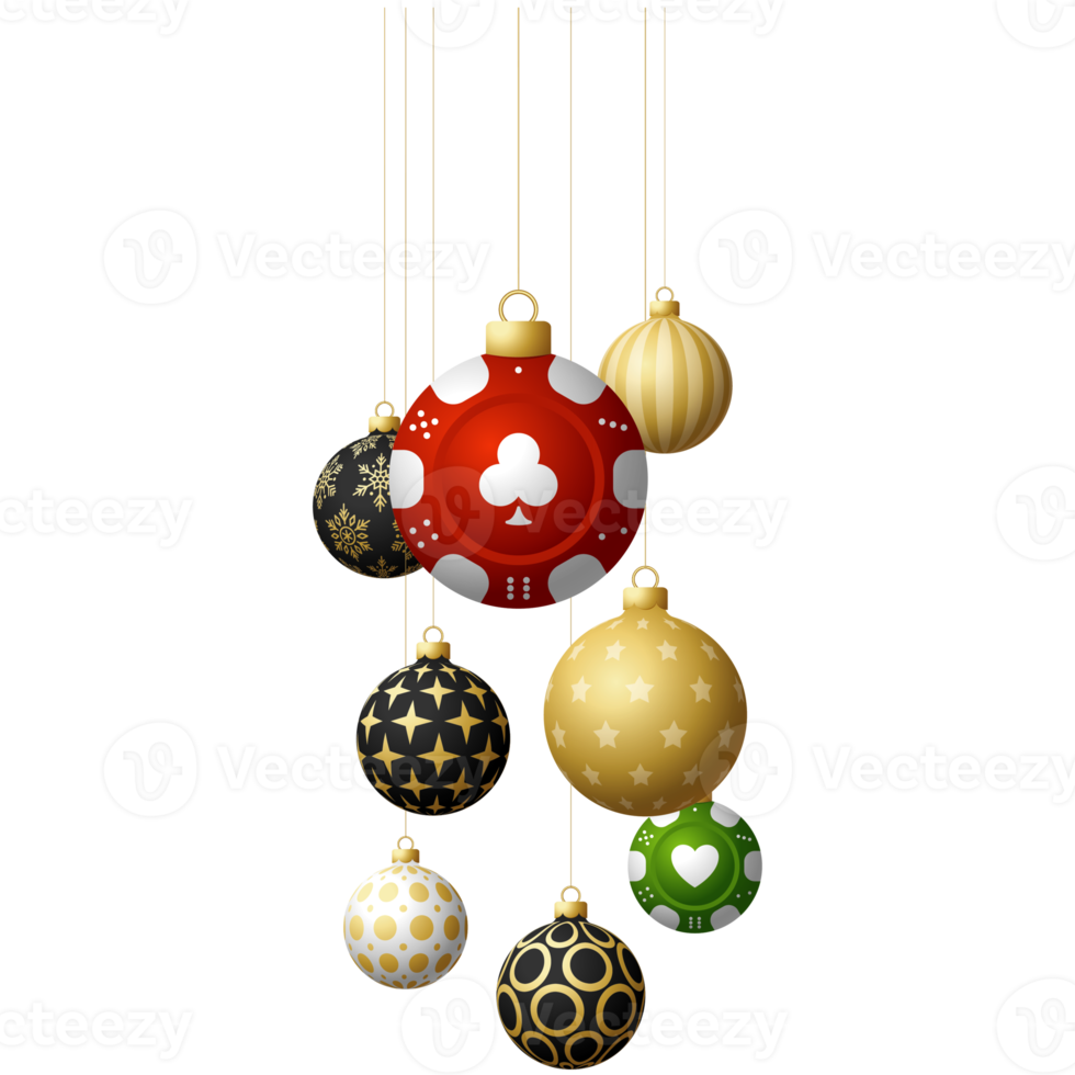 casino poker chip christmas bauble png