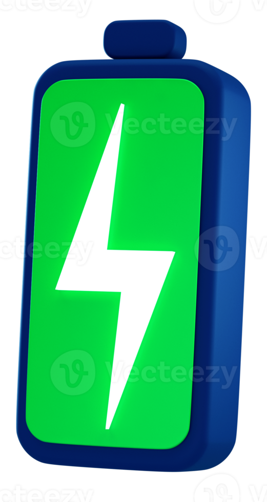 battery charge 3d render png