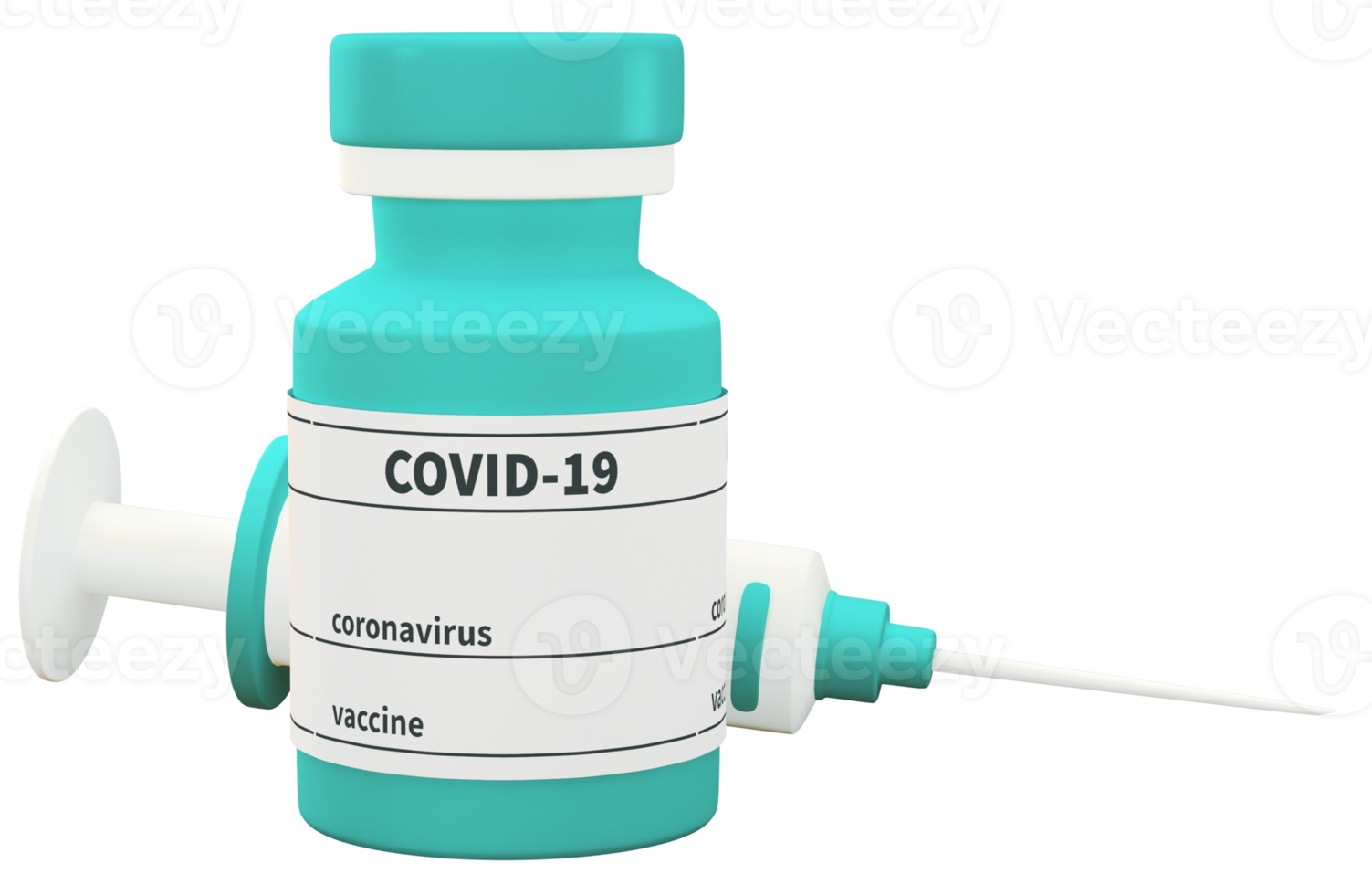 rendu 3d du vaccin contre le coronavirus png