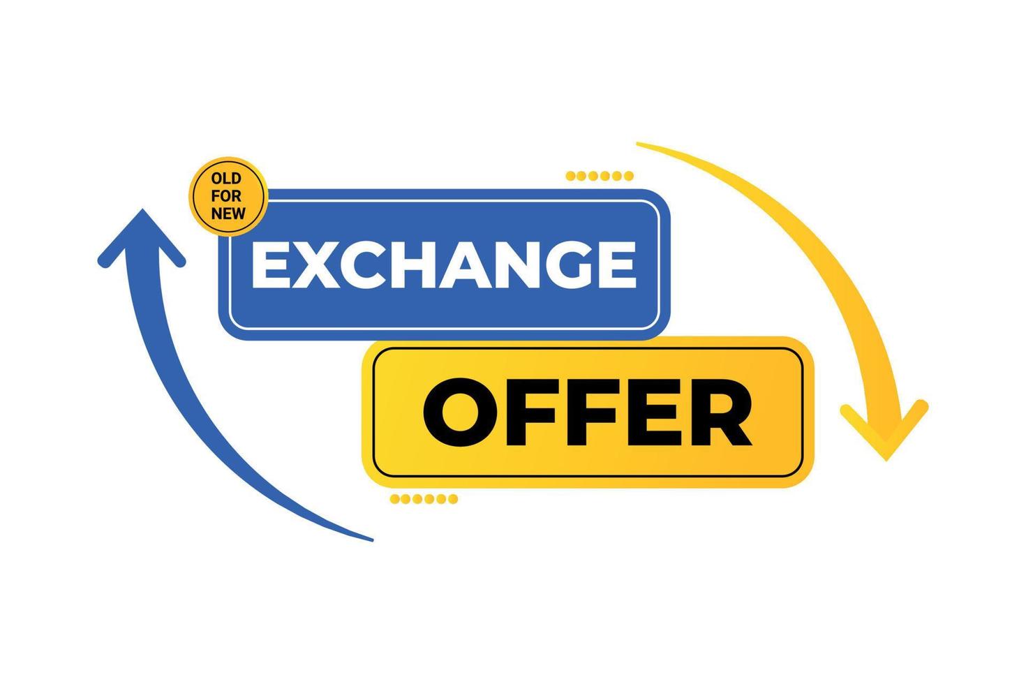 diseño de vector de oferta de intercambio para promoción de negocios