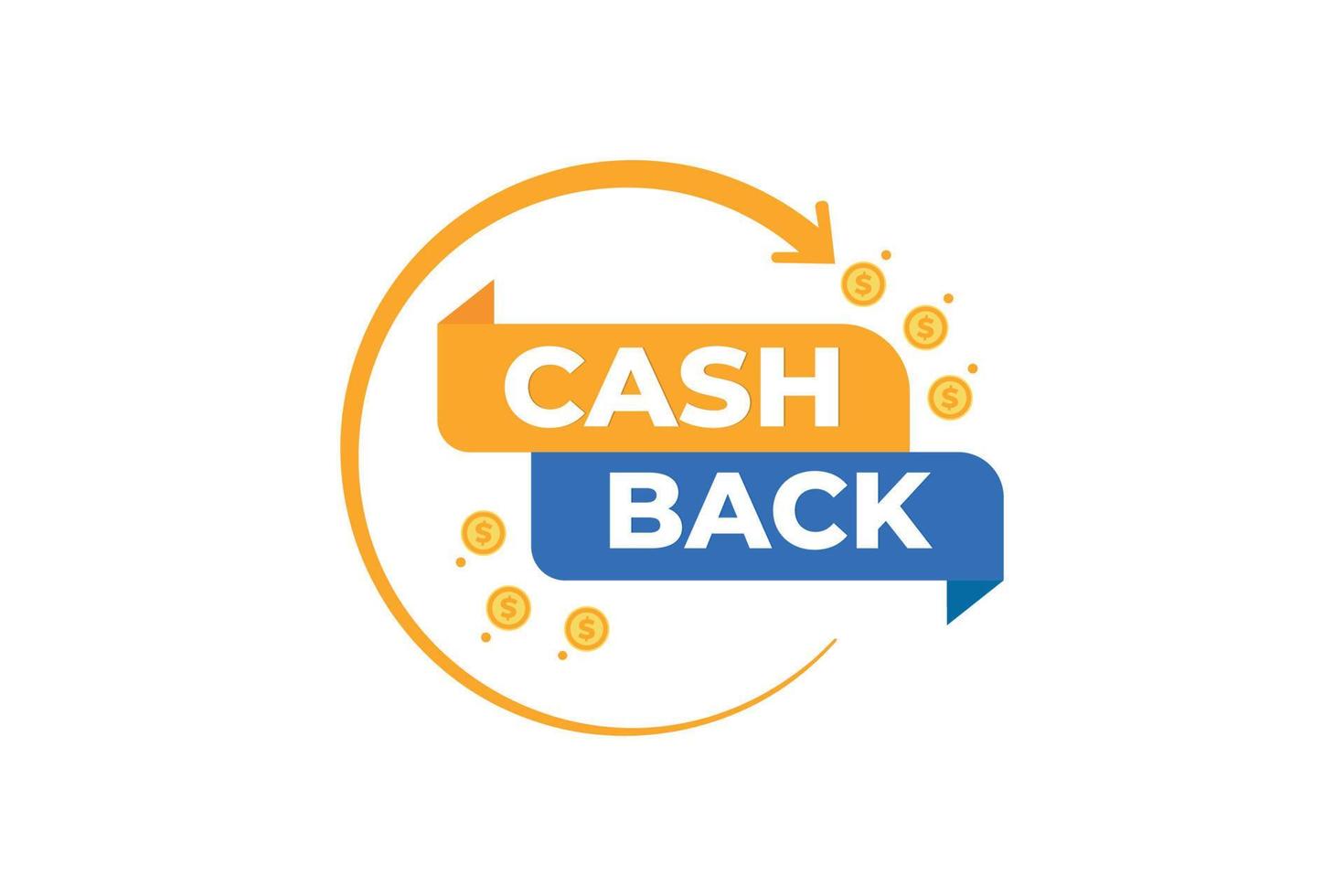 Cashback with dollar sign and arrow icon vector illustration.