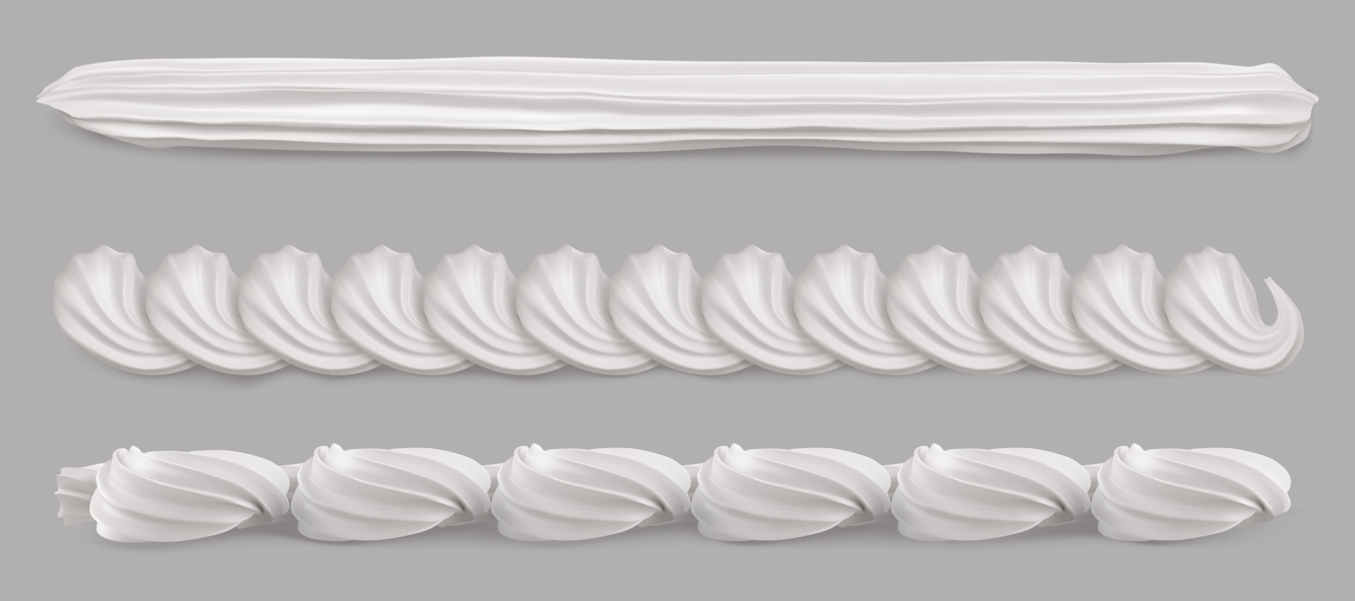 Whipped cream border, white vanilla swirl 13441211 Vector Art at Vecteezy