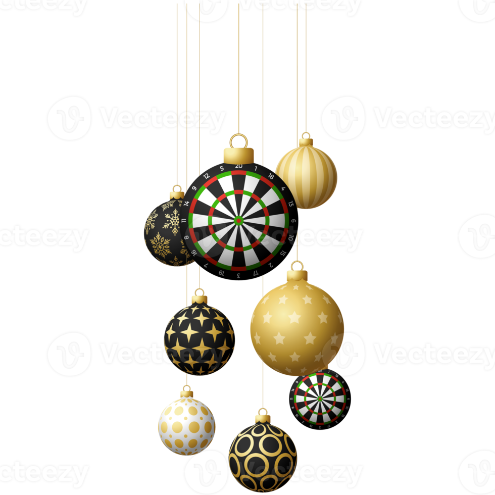 darts dartboard christmas bauble isolated graphic png