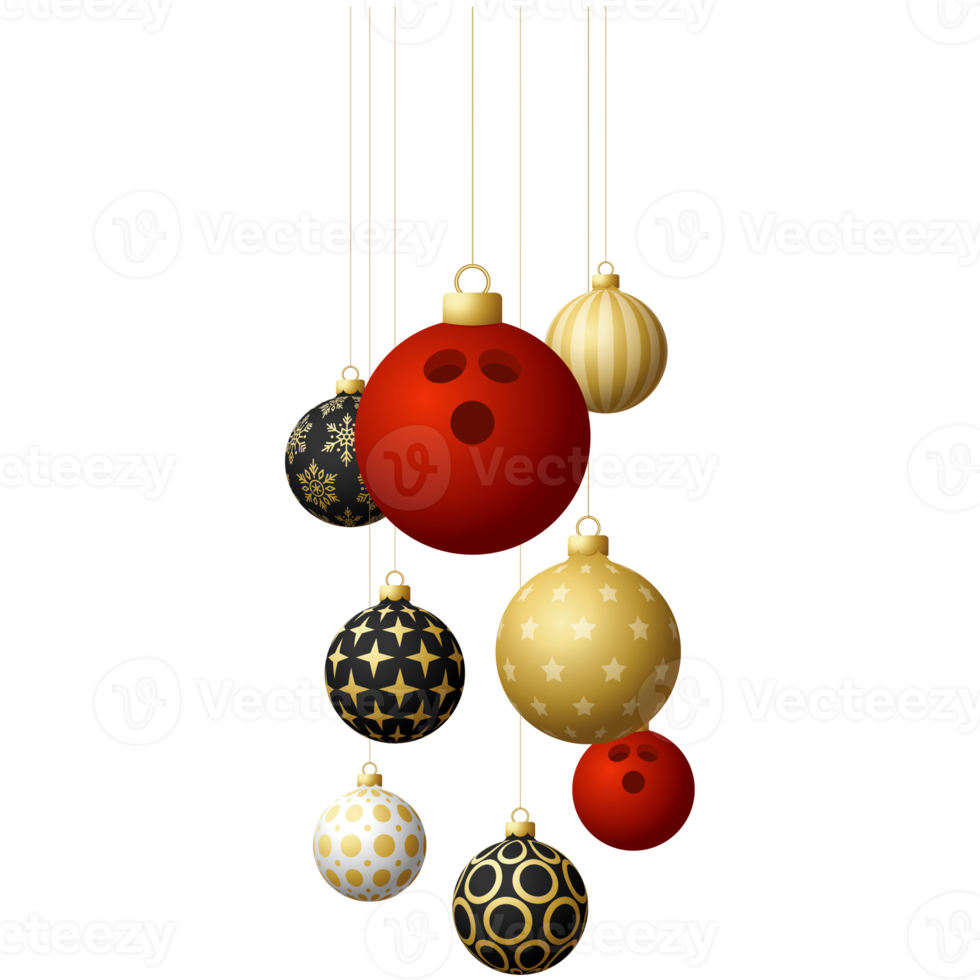 bowling sport christmas ball bauble isolated png