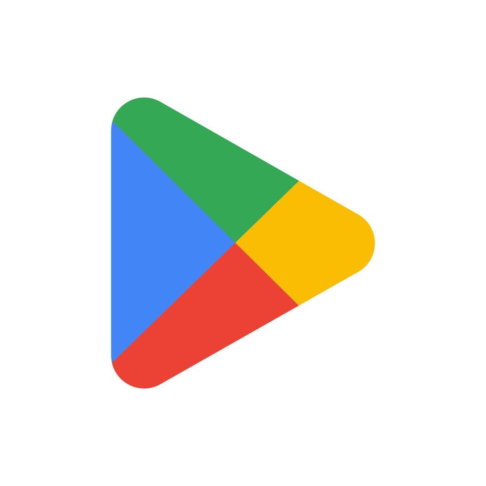 Google play modern logo, icon vector