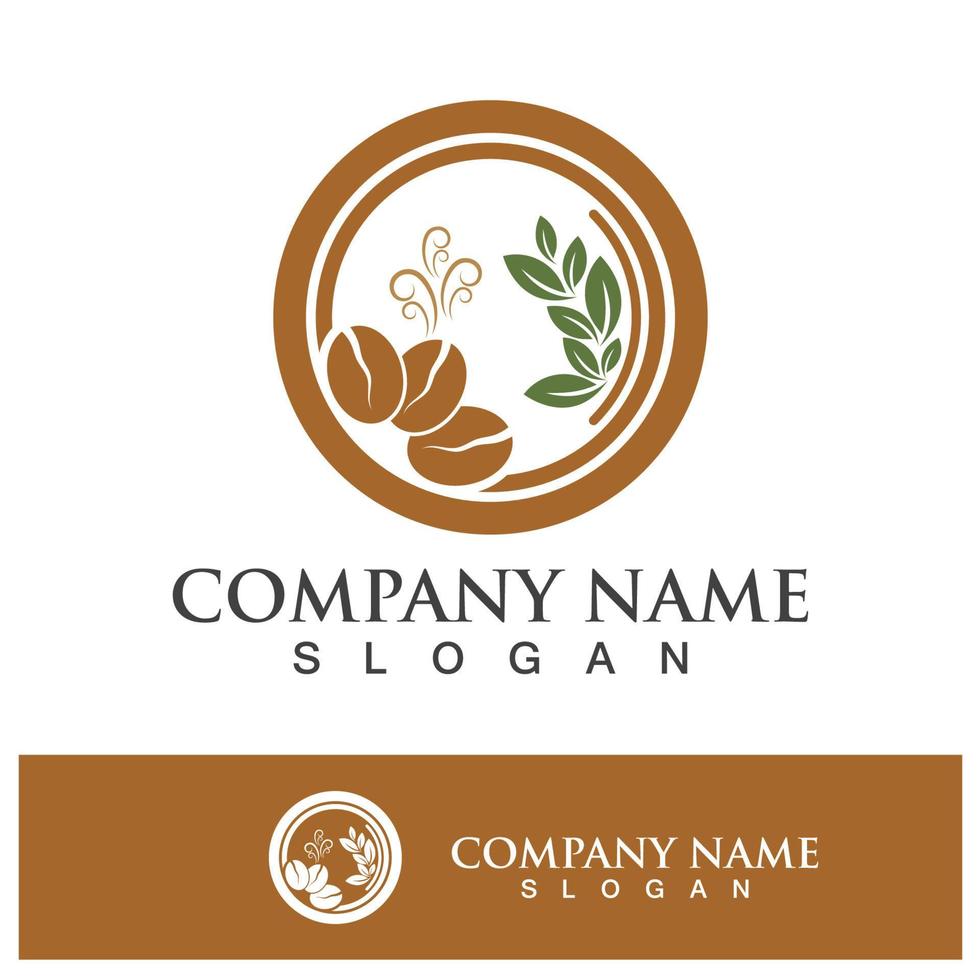 coffee bean icon drink logo images vector