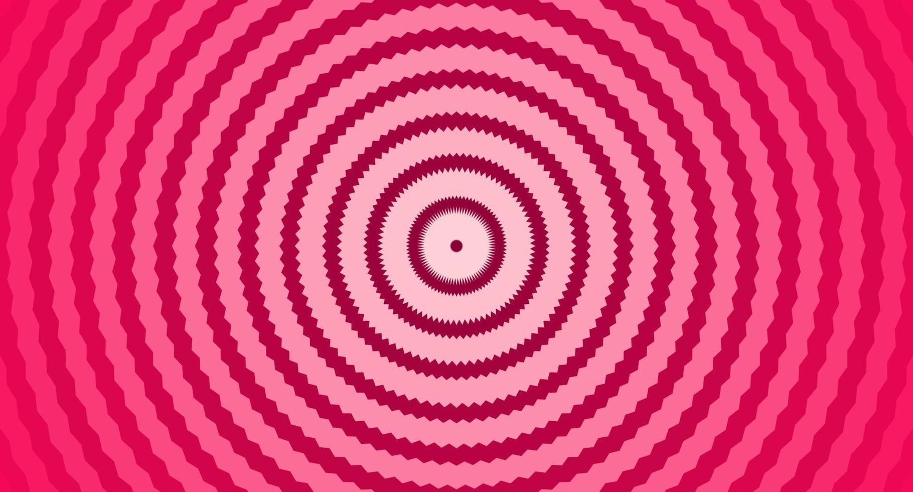 Pink Concentric circles background. Vector illustration