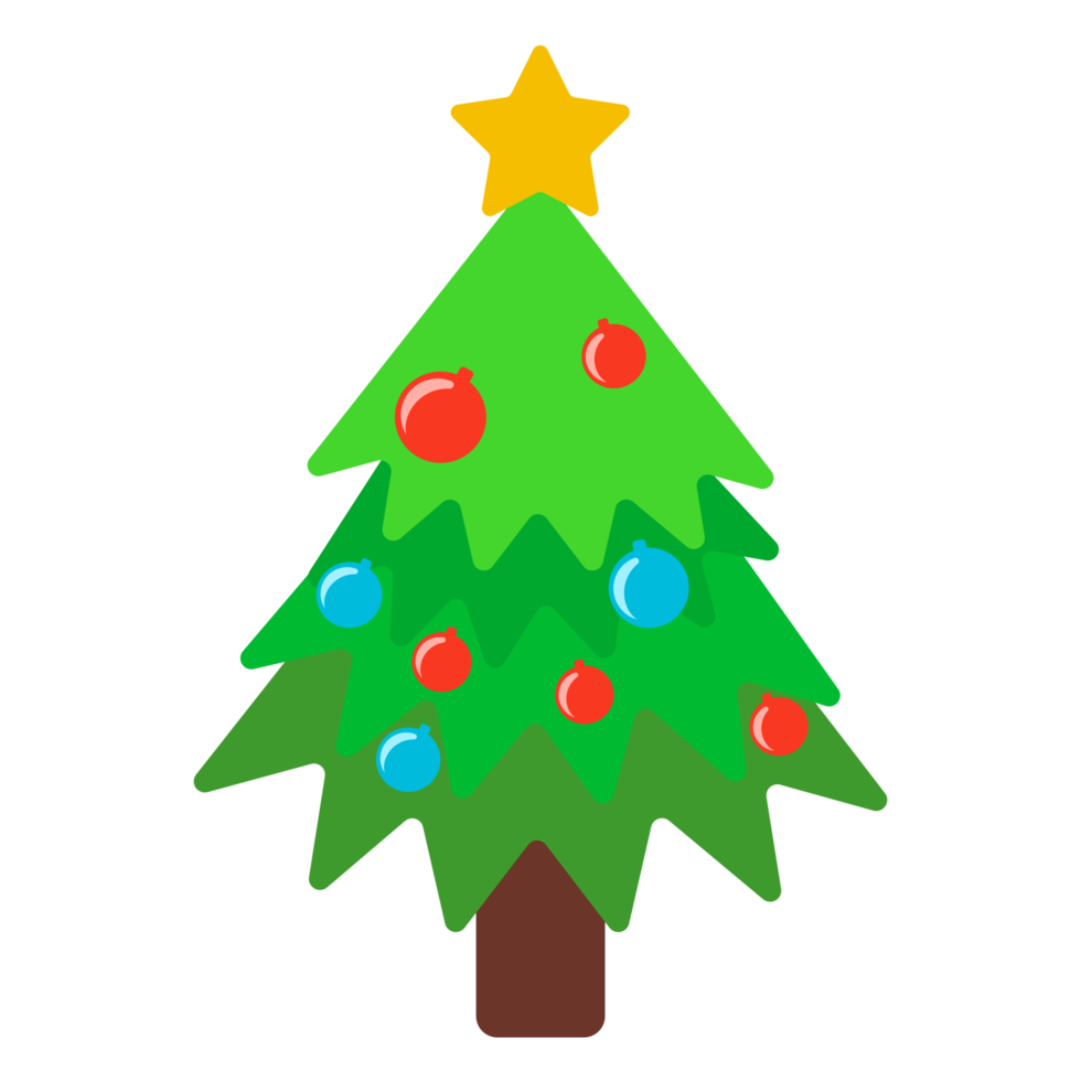 Weihnachtsbaum mit flachem Sternsymbol für Apps und Websites png