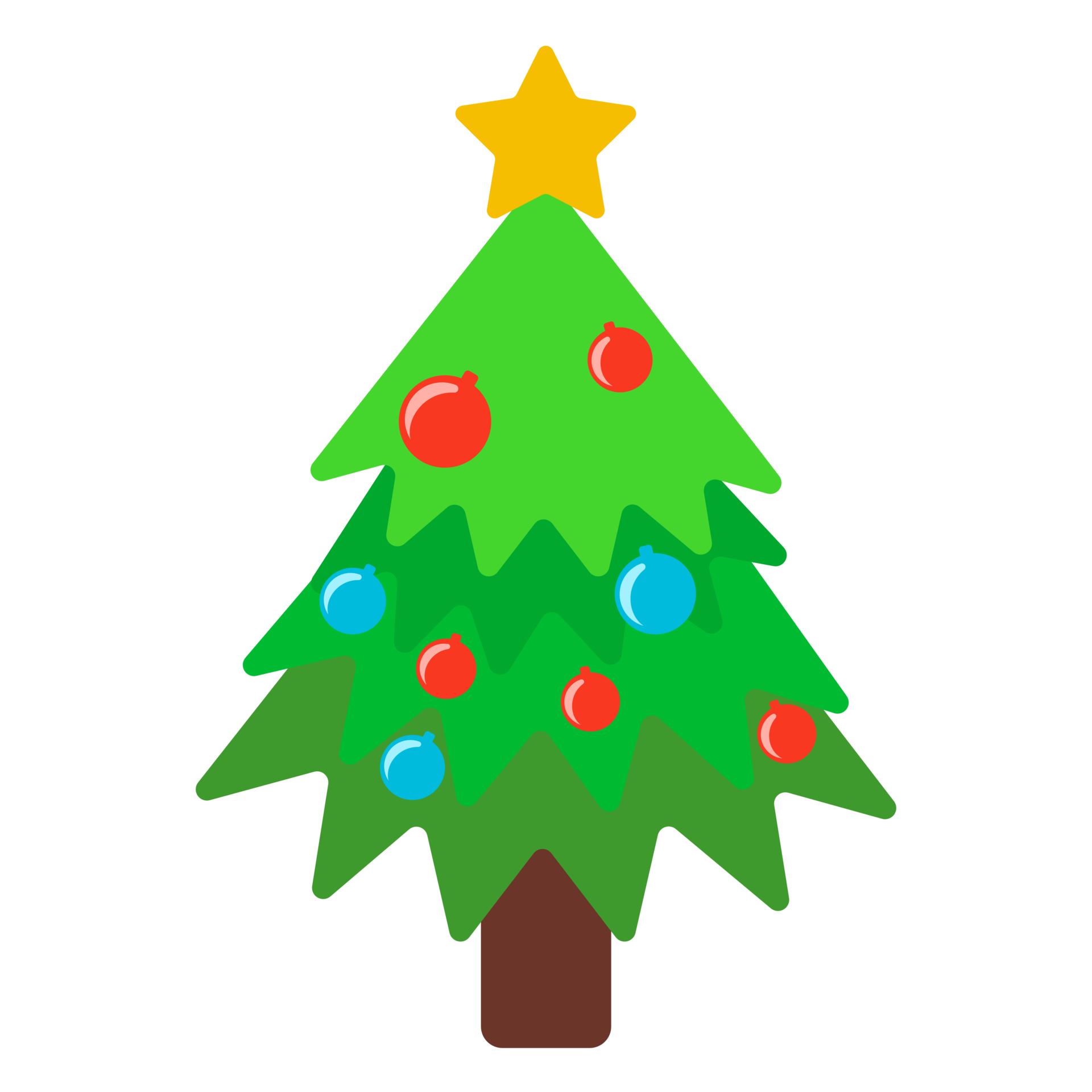 Christmas tree with star flat icon for apps and websites 13441435 PNG