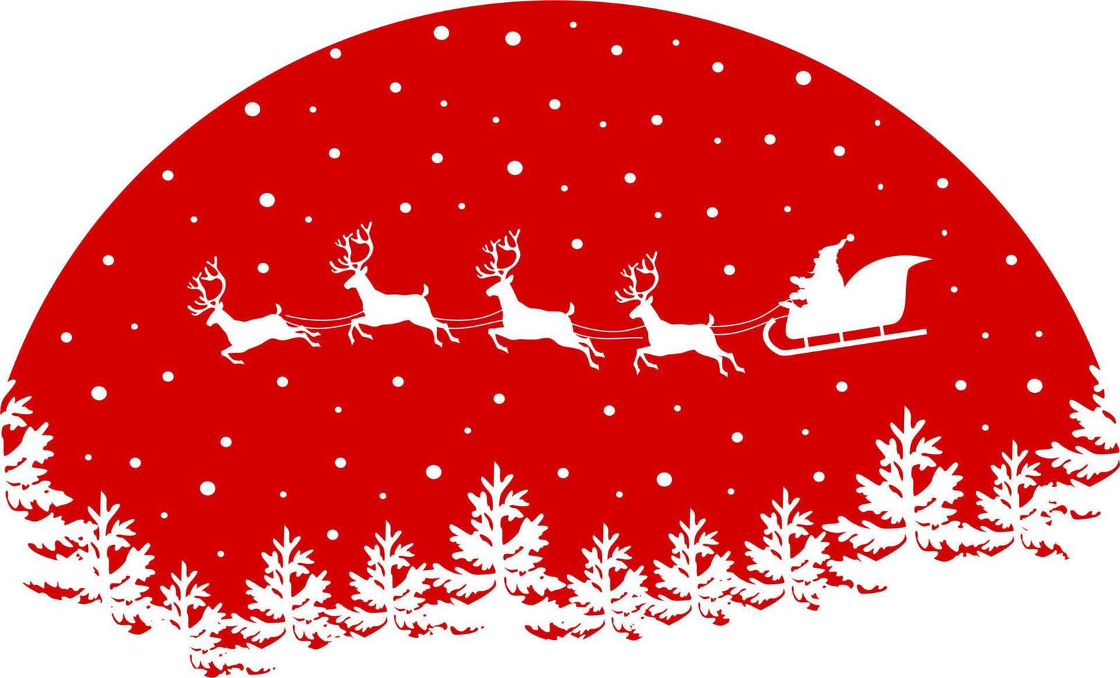 Merry Christmas red circle illustrations vector