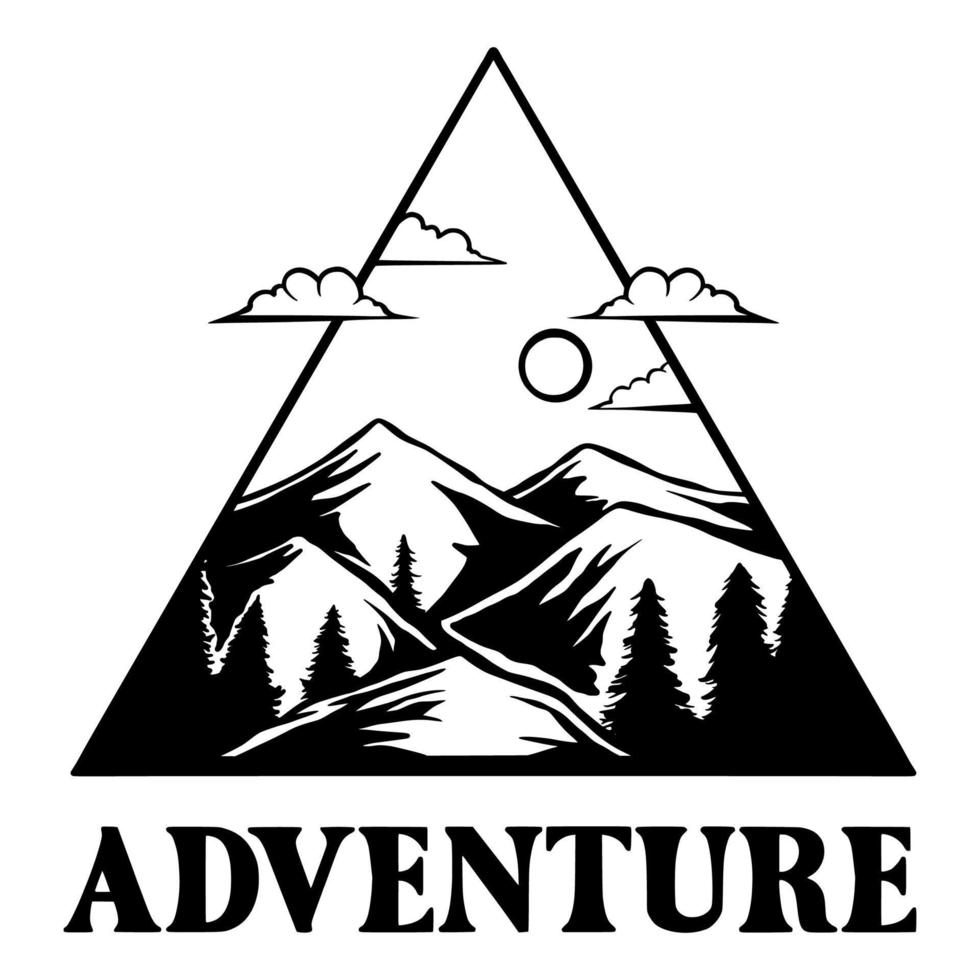 Adventure mountain vector art