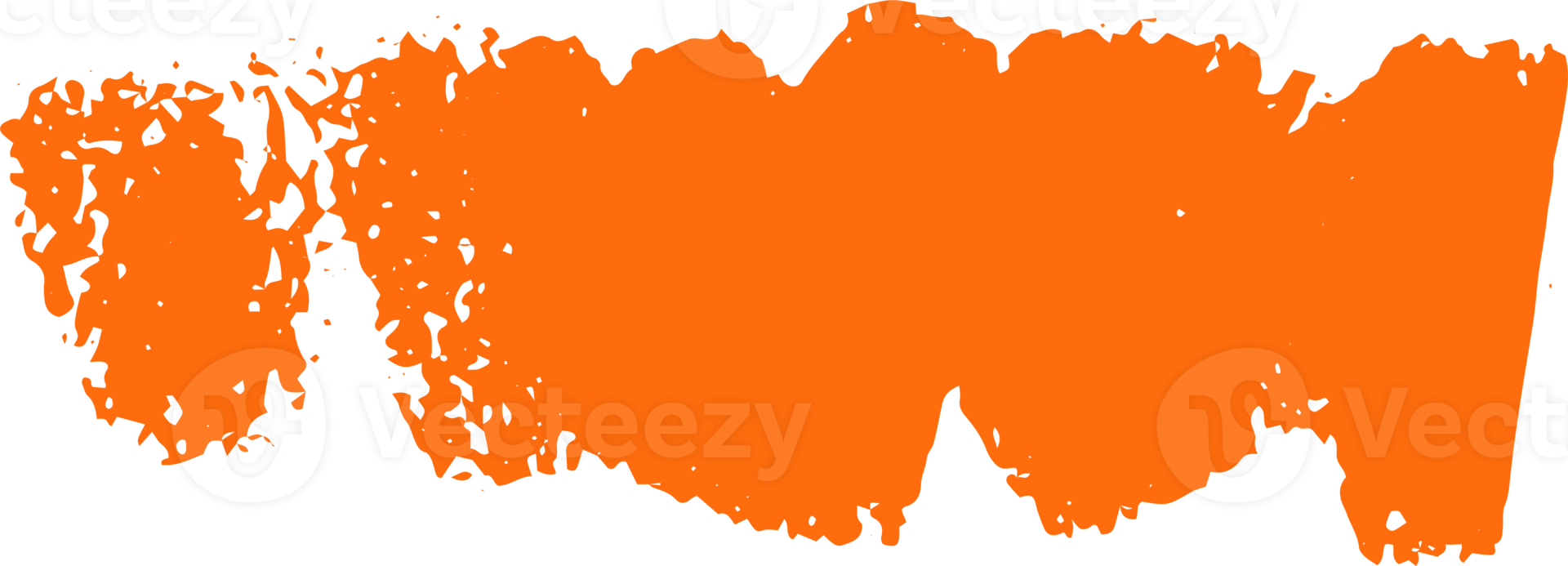 orange grov måla stroke för design element. konstnärlig form borsta stroke för prydnad och lägre tredjedelar isolerat bakgrund png