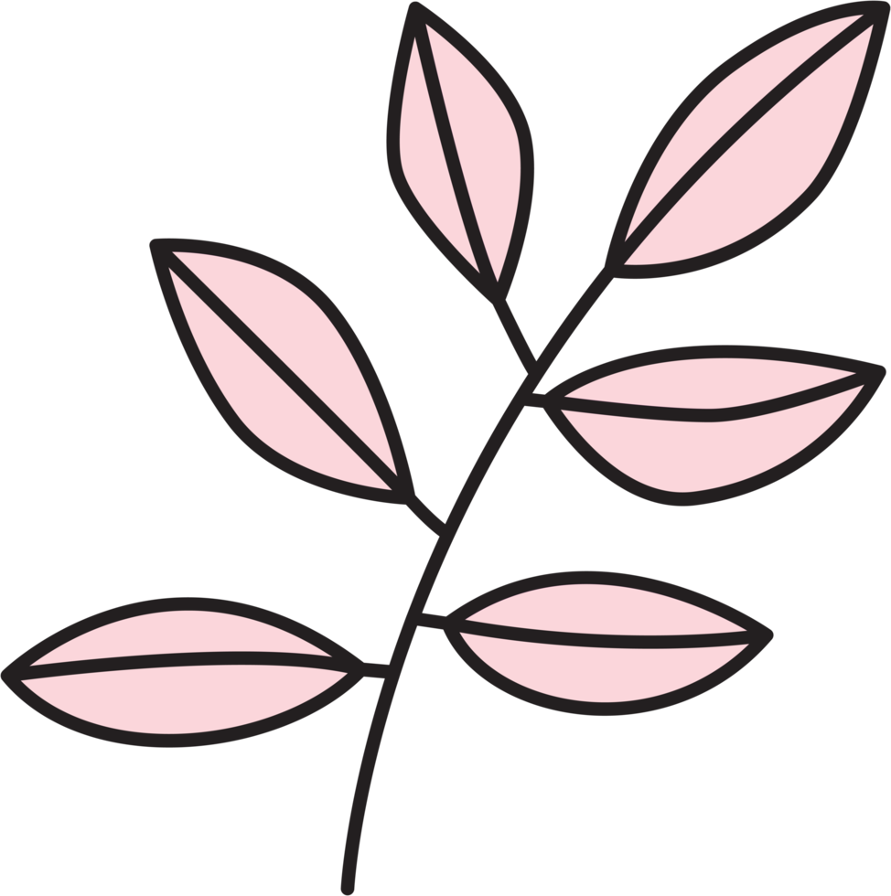 eenvoud bloemen blad tekening png