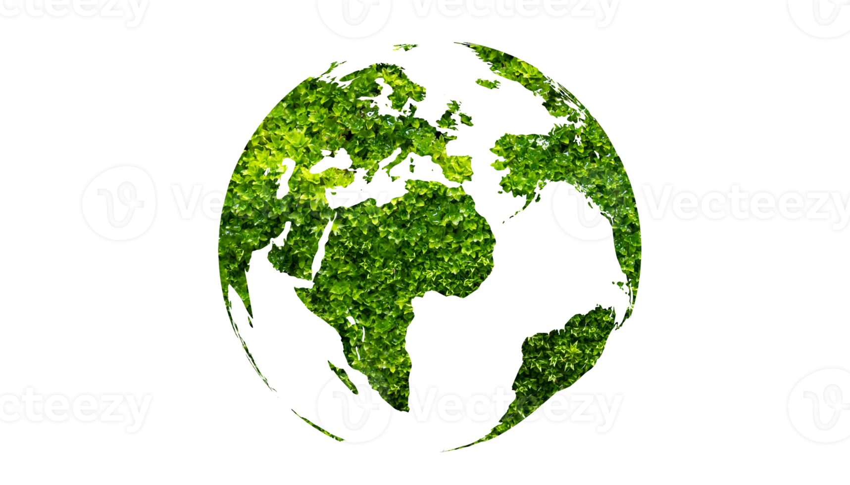 globe vert isoler sur le fichier png de fond transparent