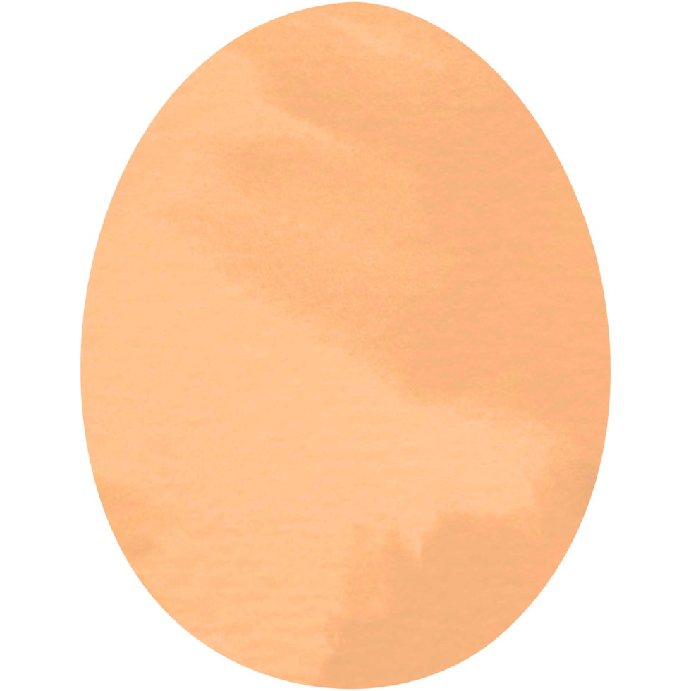 Brown watercolor Easter egg Oval shape for design Transparent PNG