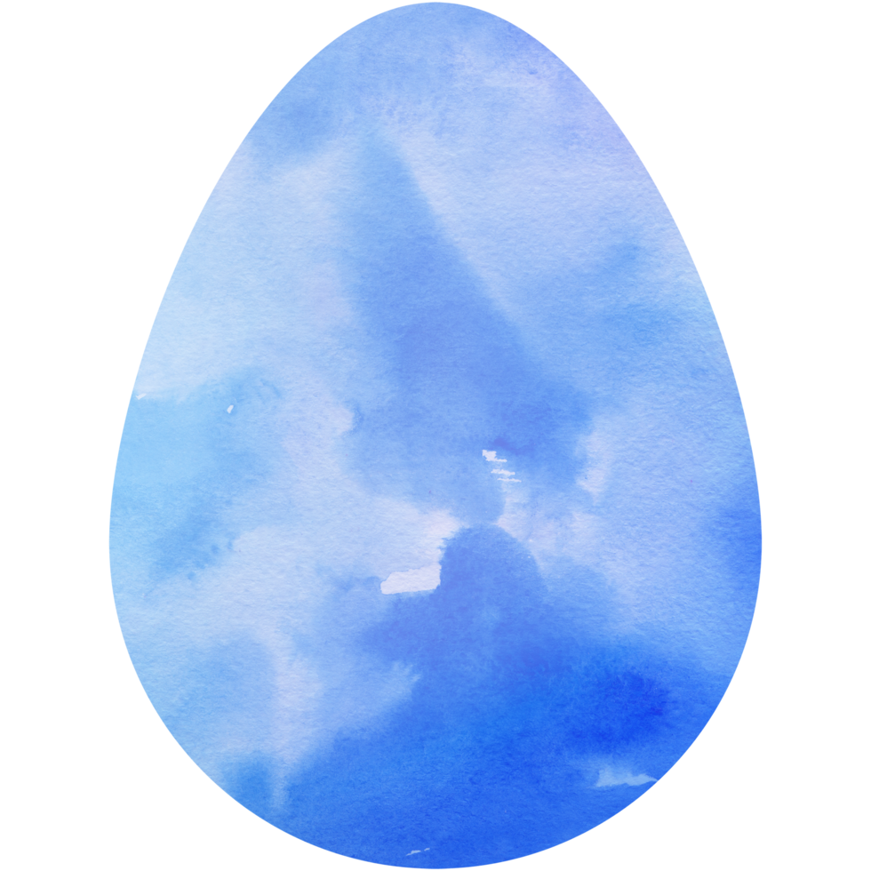 Watercolor Easter egg. Oval shape, background, texture. Transparent PNG Clipart