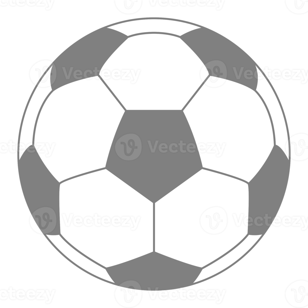 bola de pé ou símbolo de ícone de bola de futebol para ilustração de arte, logotipo, site, aplicativos, pictograma, notícias, infográfico ou elemento de design gráfico. formato png