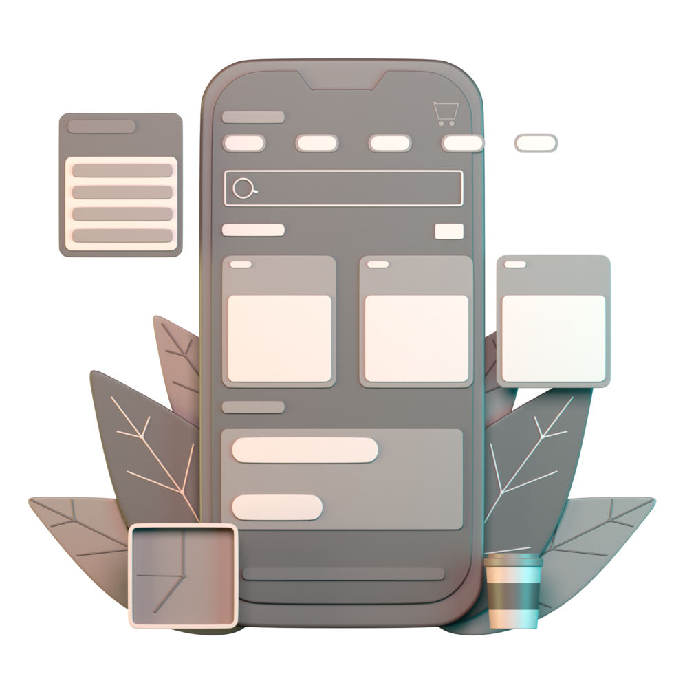 3D Phone Illustration png