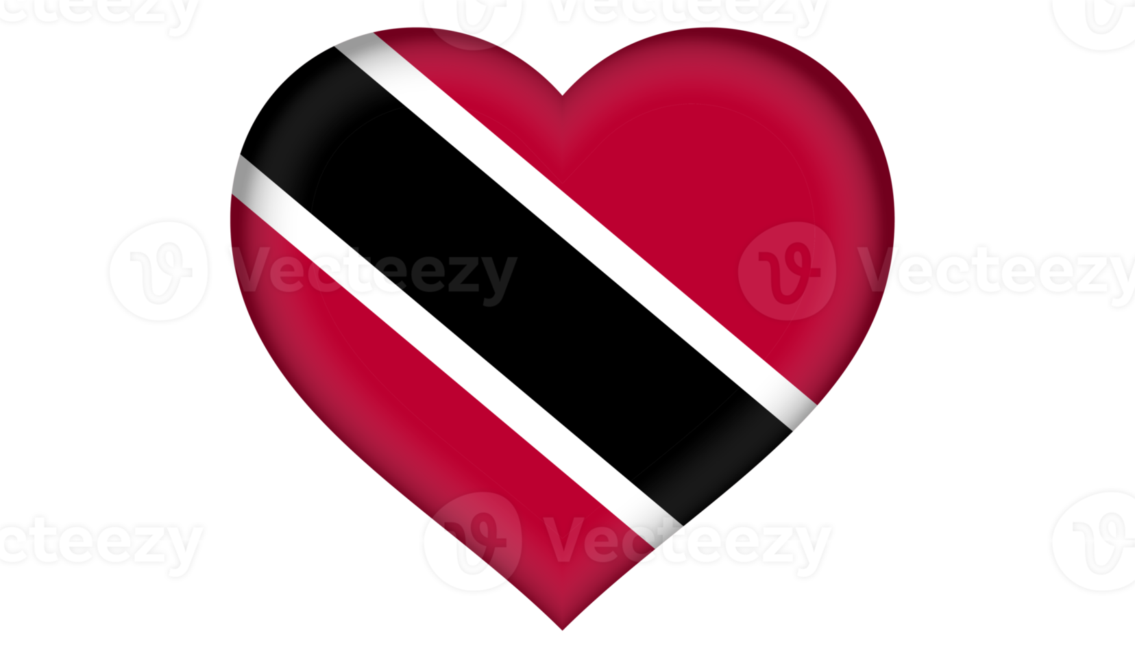 Trinidad and Tobago flag icon in the form of a heart png