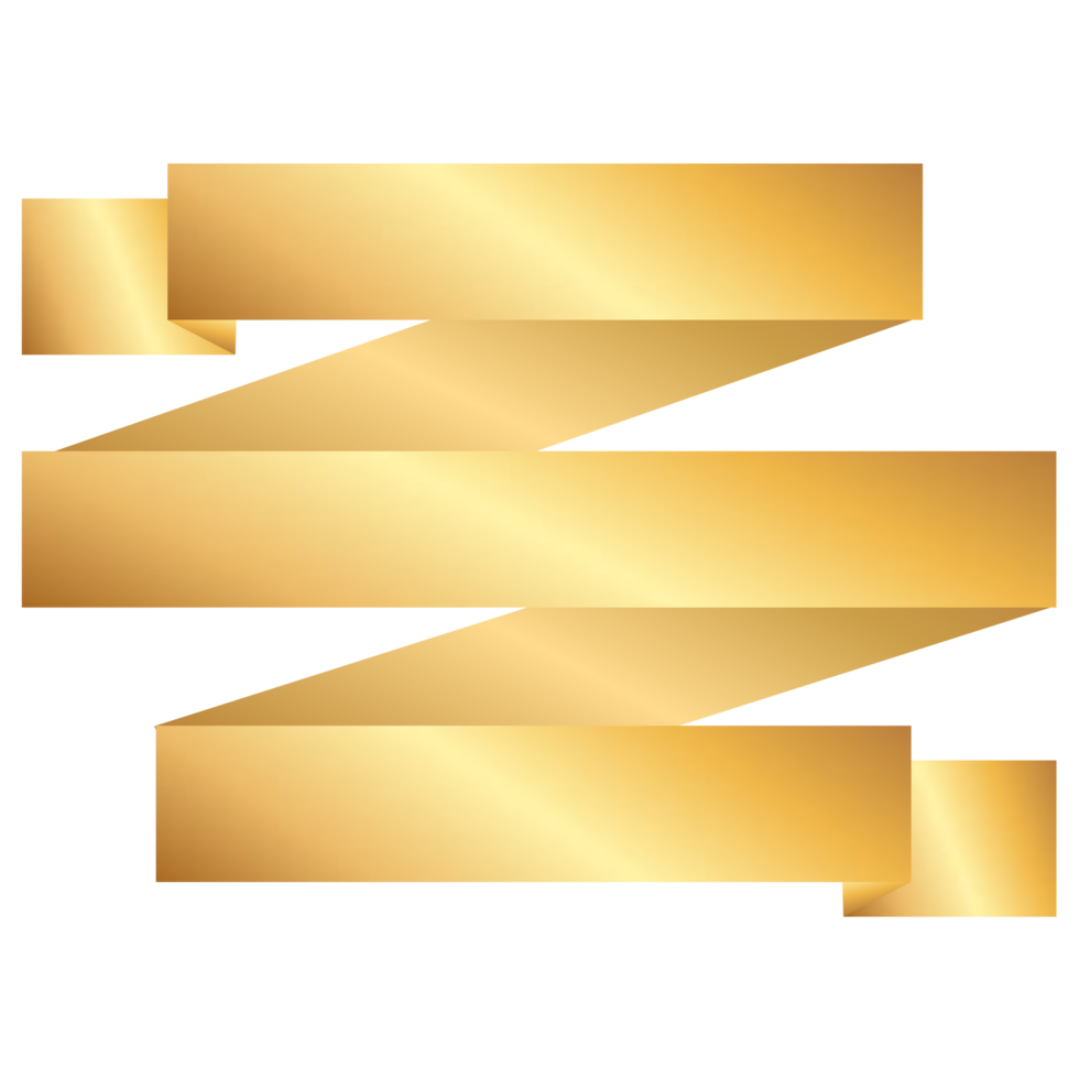 Gold Ribbon Banner png