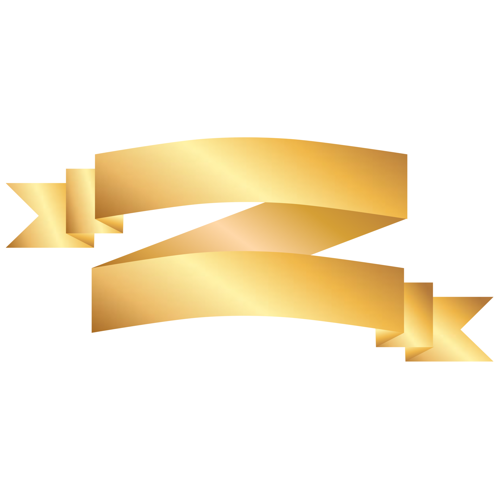 Gold Ribbon Banner 13442074 PNG
