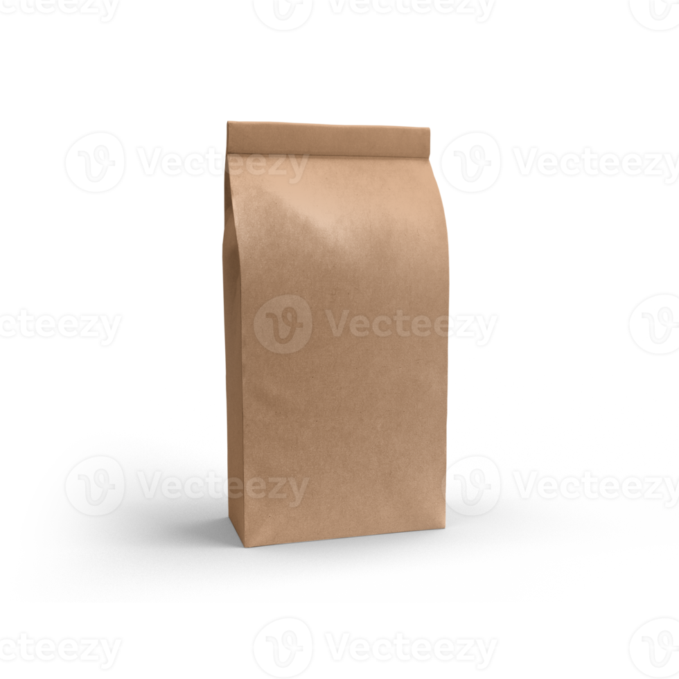 Paper food pouch mockup realistic png