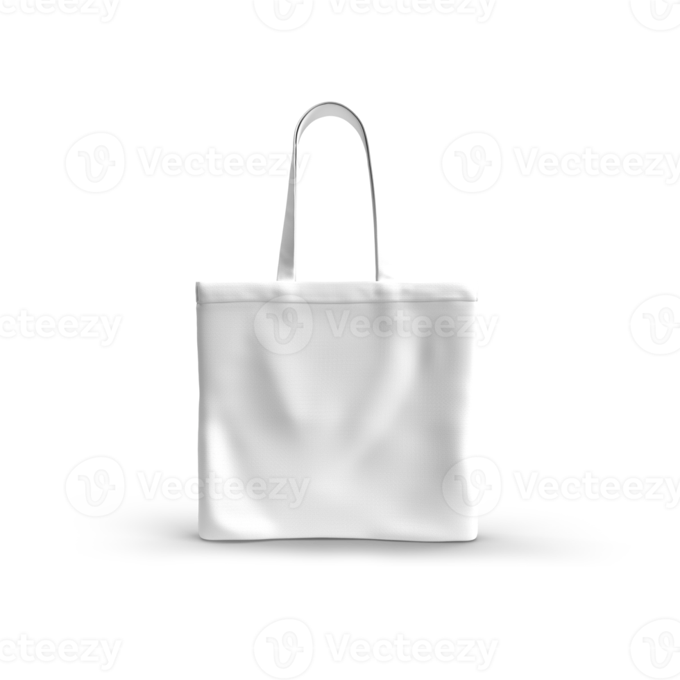 weiße einkaufstaschenmodell realistisch mit schatten png