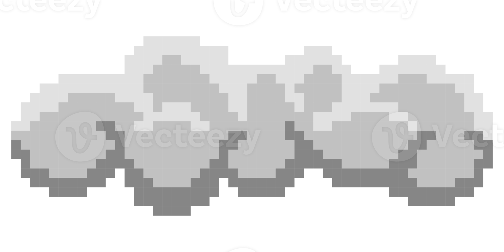 illustrazione di pixel nube icona png