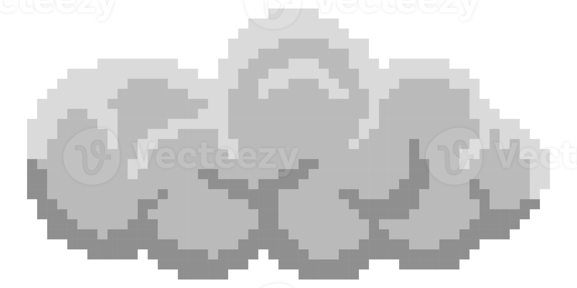 illustration of pixel cloud icon png