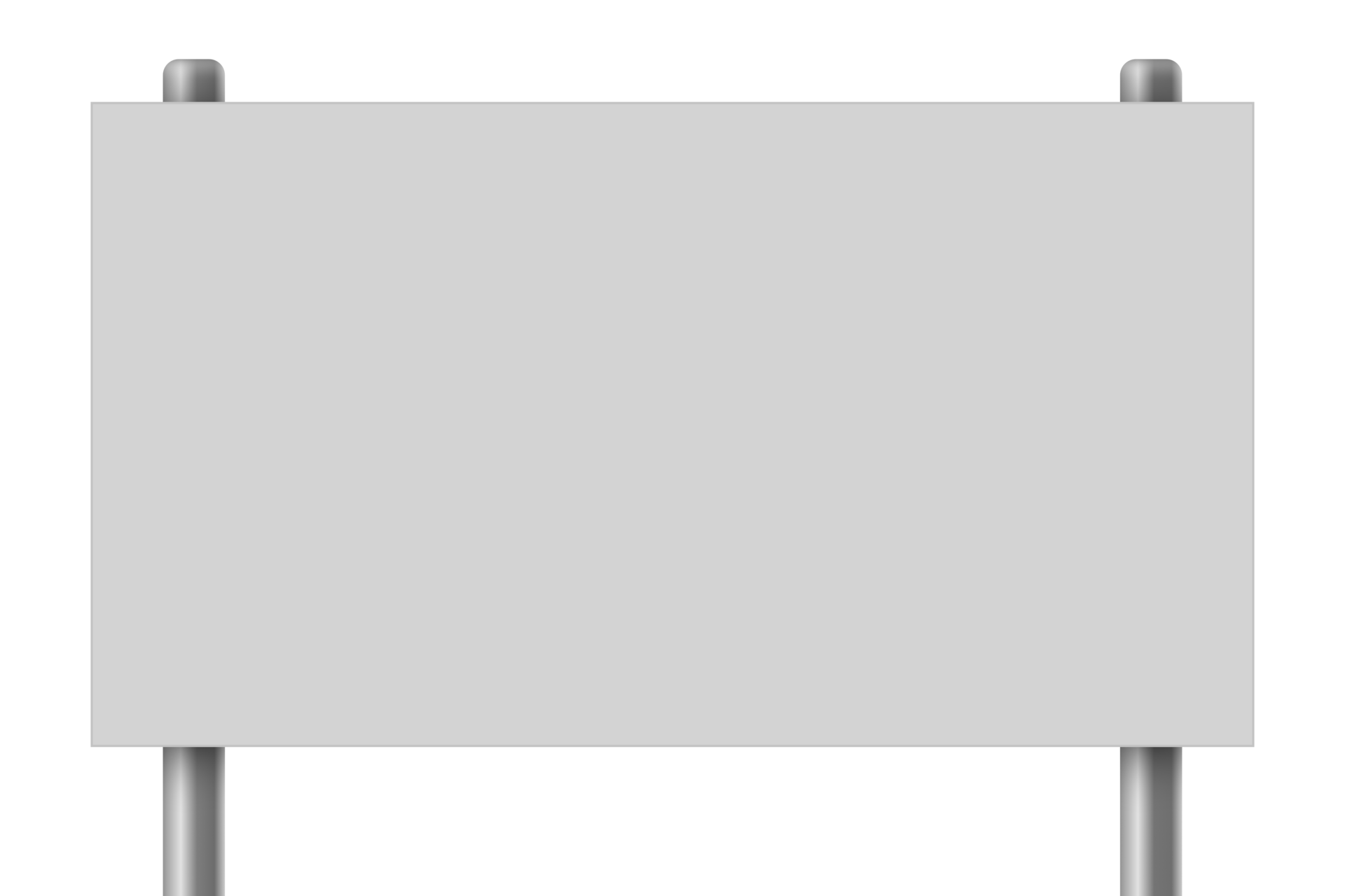 3d illustration of blank white metal sign 13442198 PNG