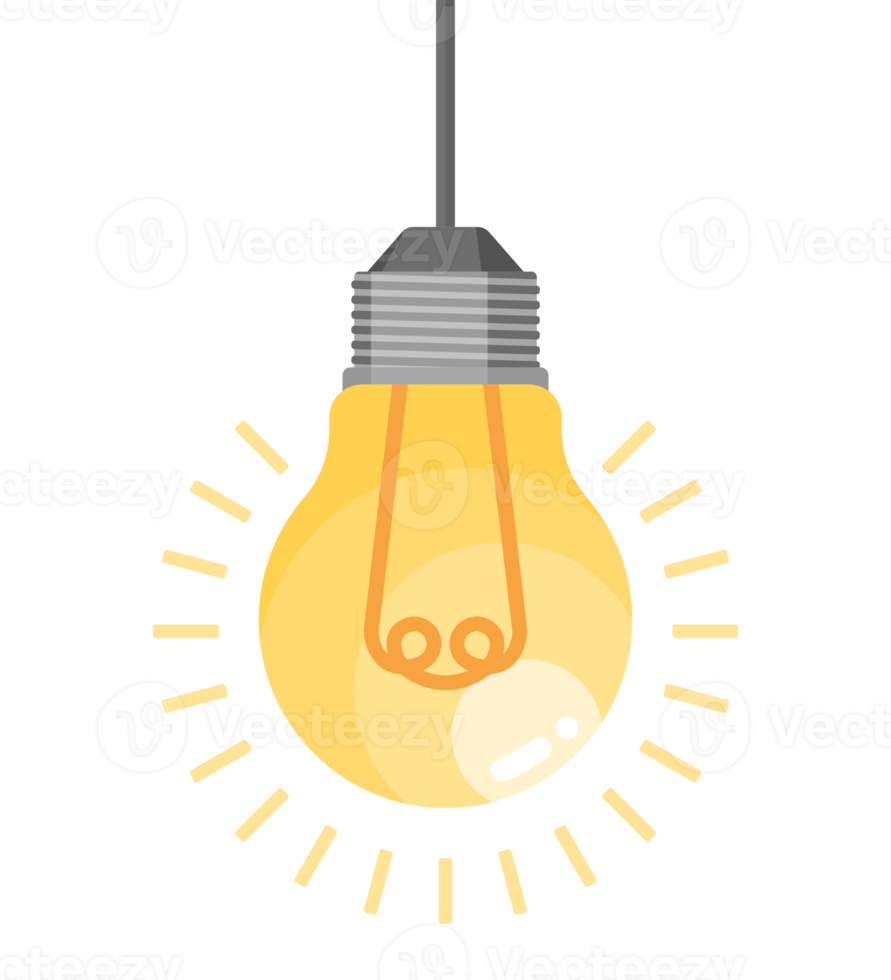 illustration d'ampoules. idée créative png