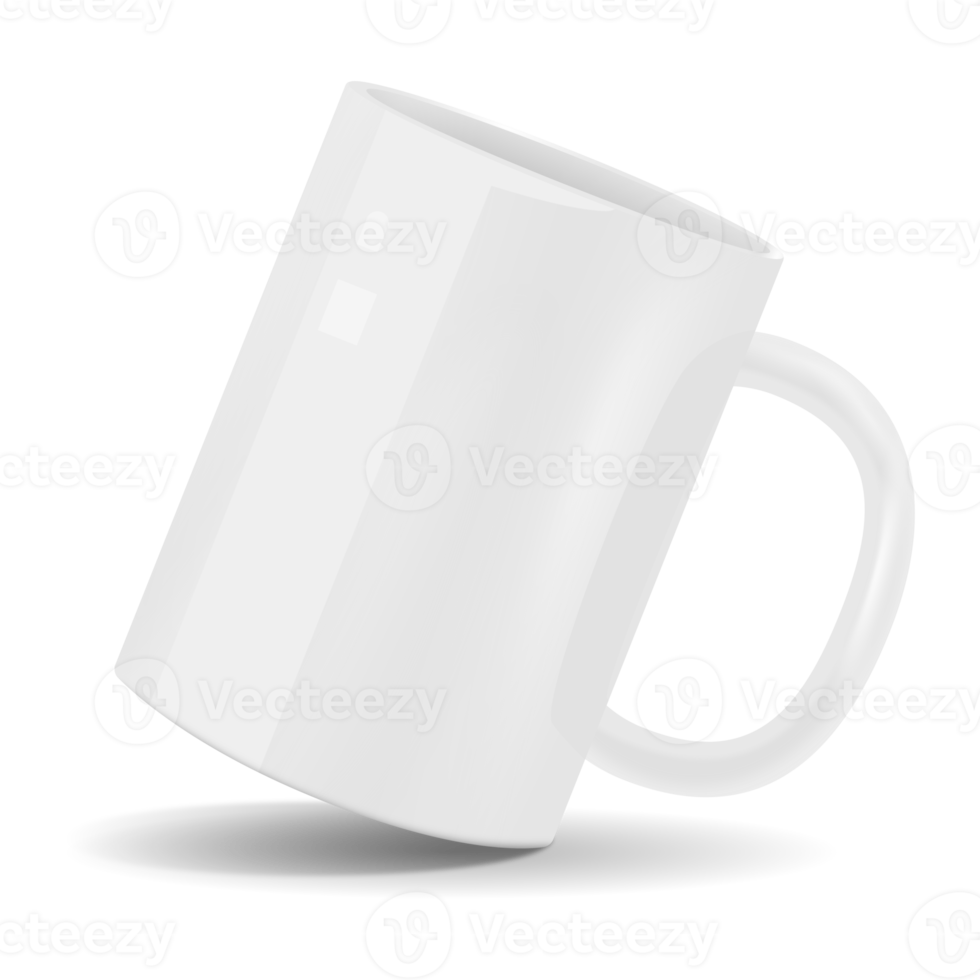 3d illustration of white cup png