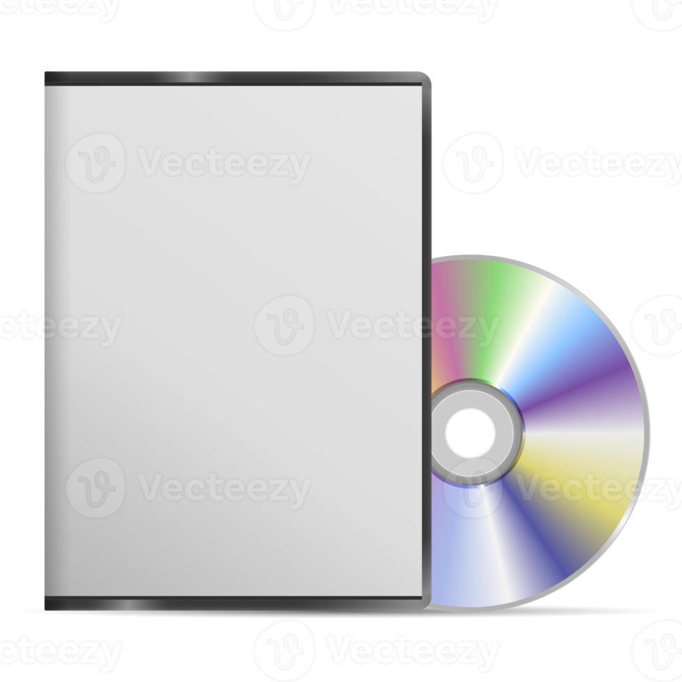 Blank DVD case and disc png