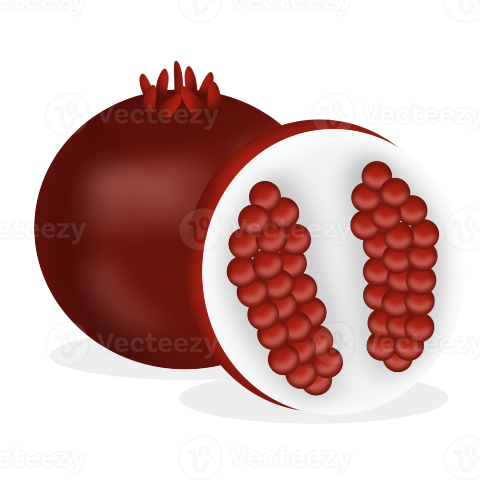 Pomegranater with shadow png