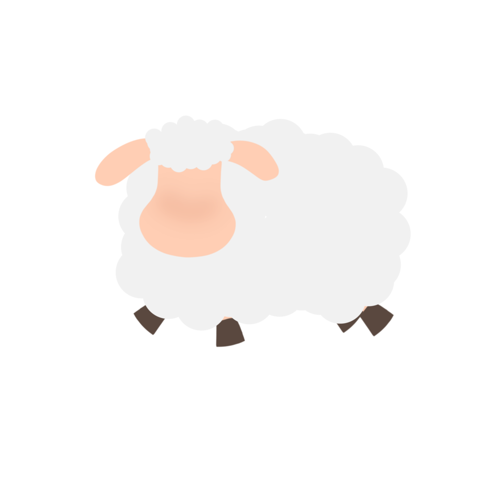 ilustração de ovelha sem rosto png
