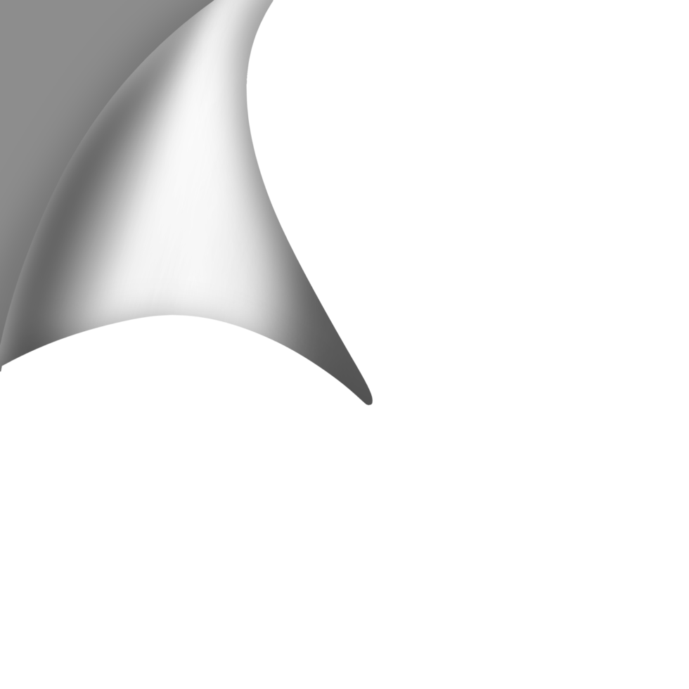 Grey papper corner png